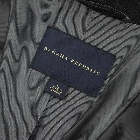 Banana Republic Charcoal Grey Wool Cashmere Lined Vented Overcoat - Picture 8 of 10